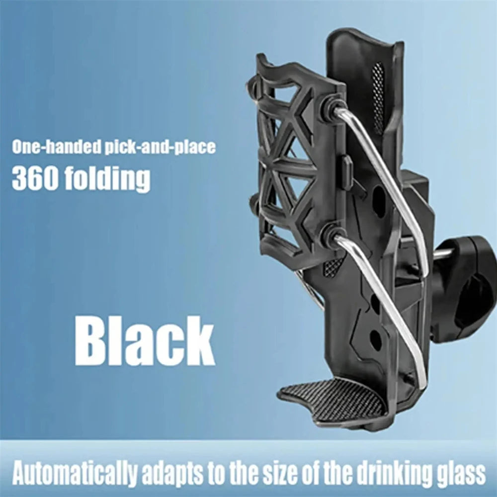 360° Adjustable Bike & Motorcycle Handlebar Cup Holder