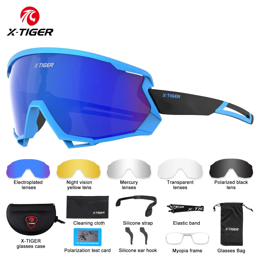 X-TIGER Polarized Sports Sunglasses – 5 Interchangeable Lenses