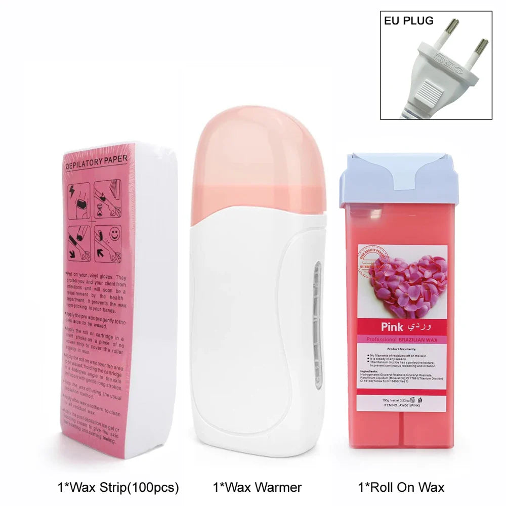 Rose Roll-On Wax Warmer Kit – Electric Hair Removal Set