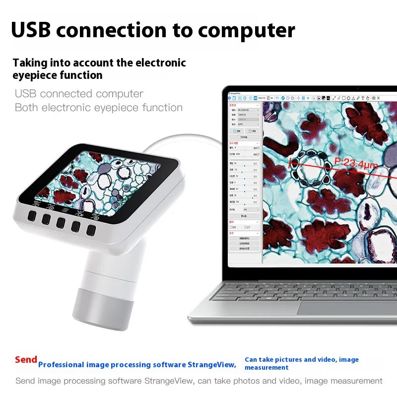 2.8-Inch Screen Electron Microscope 1000X Digital Microscope Industrial Maintenance Desktop Microscope Peaceful Pleasures Health and Wellness