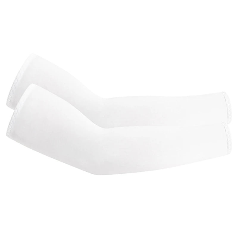 Unisex Cooling Arm Sleeves Elbow Cover Cycling Run Fishing UV Sun Protection Outdo Cool Arm Sleeves Peaceful Pleasures Health and Wellness WHITE