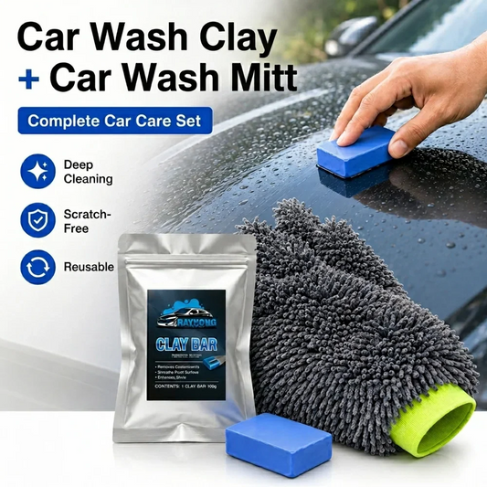 Car Wash Mitt & Clay Bar Detailing Kit – Scratch-Free Car Detailing Kit Oasis Select