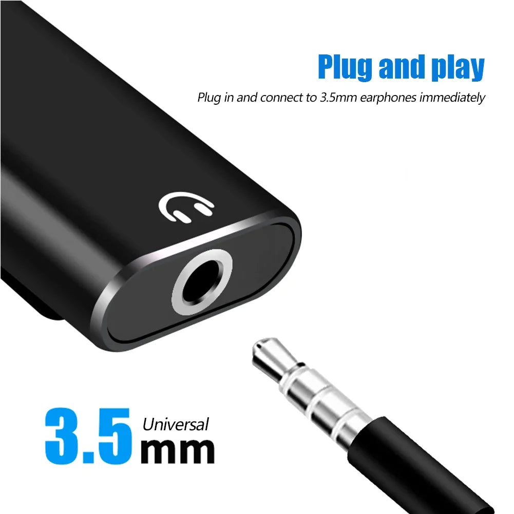 2-in-1 USB-C to 3.5mm Jack Adapter Type C Audio Splitter Headphone Charger Dongle for Xiaomi Huawei Type C Phones Peaceful Pleasures Health and Wellness