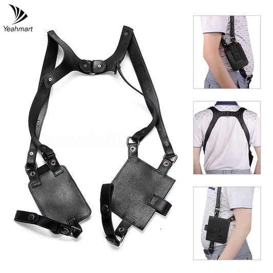 Anti-Thief Underarm Double Shoulder Wallet Bag Hidden Holster Belt Security Concealed Pack Backpack For Man/Male Peaceful Pleasures Health and Wellness