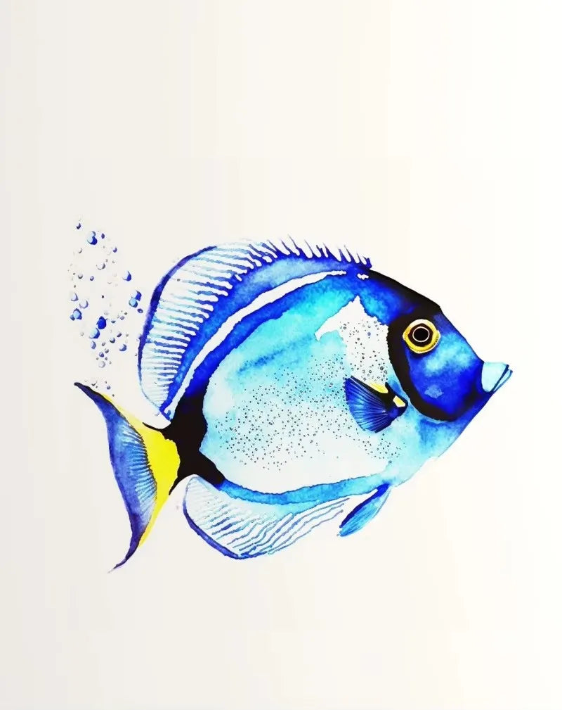 Ocean Sea Animal Watercolor Canvas Print | Kids Room Wall Art