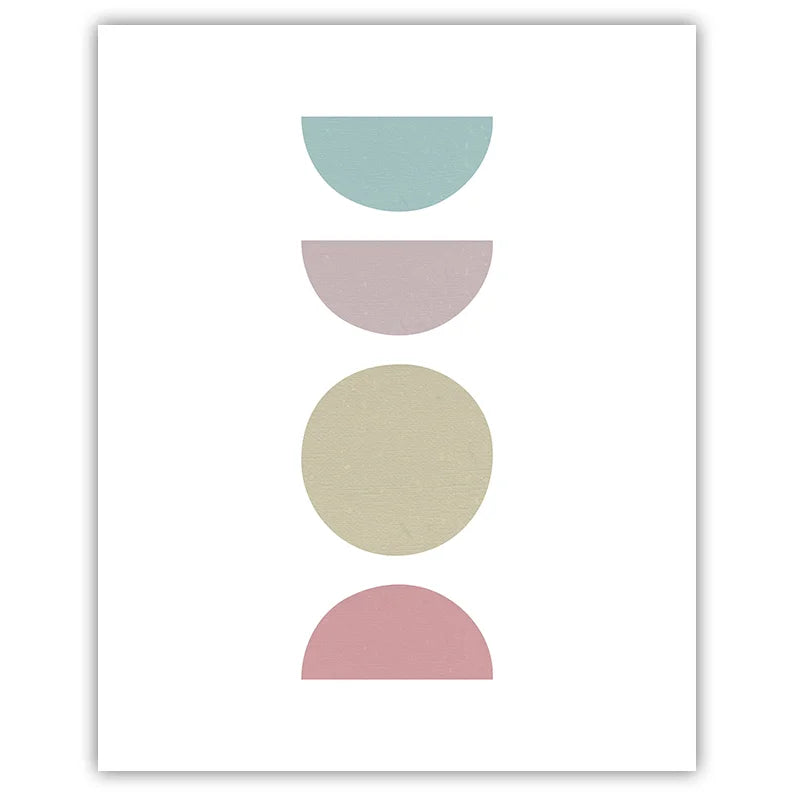 Abstract Boho Wall Art Nordic Geometric Canvas Painting Modern Minimalist Poster Print for Living Room Bedroom Wall Decor Peaceful Pleasures Health and Wellness 02 30x40cm No Frame China Mainland