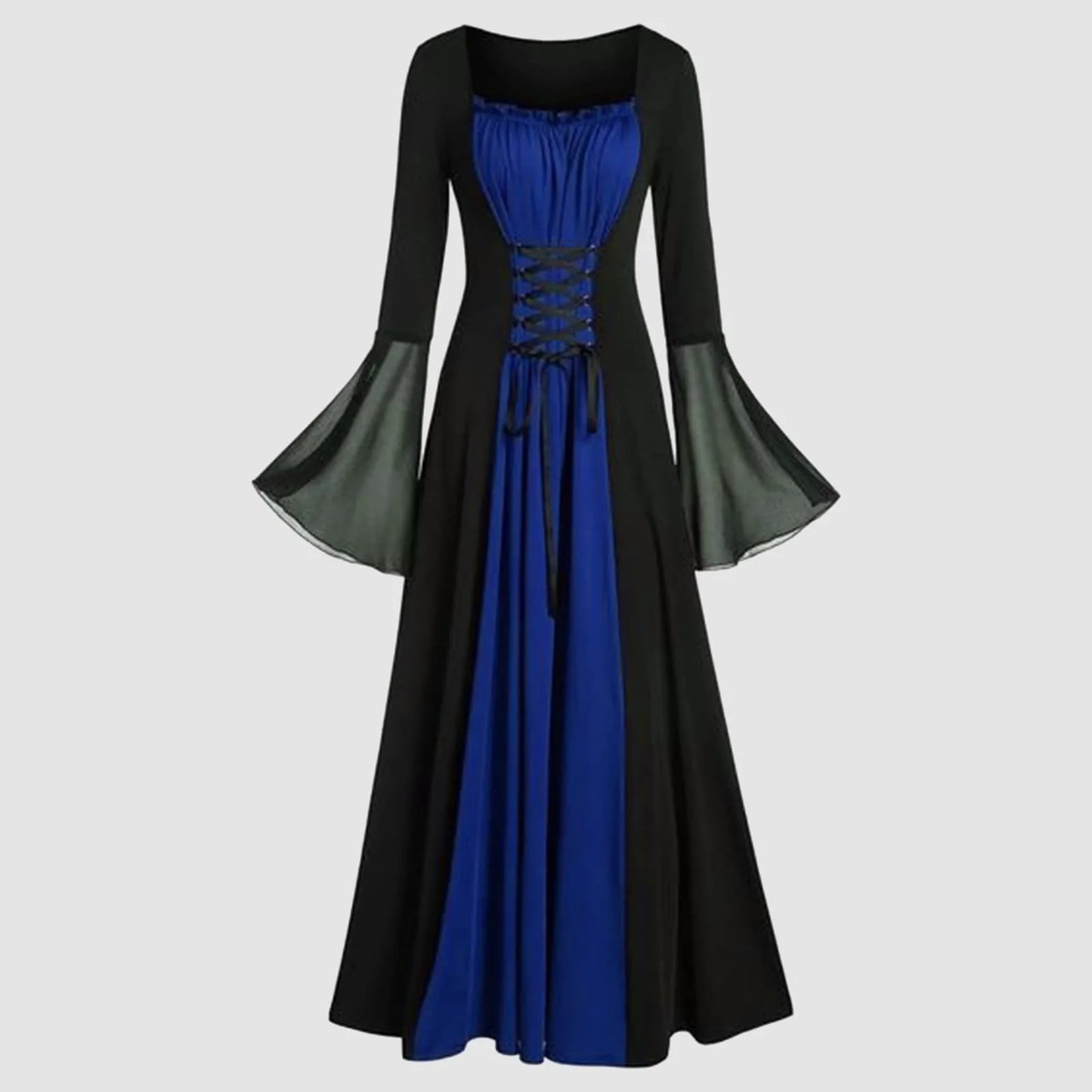 Plus Size Gothic Medieval Hooded Maxi Dress | Halloween Cosplay