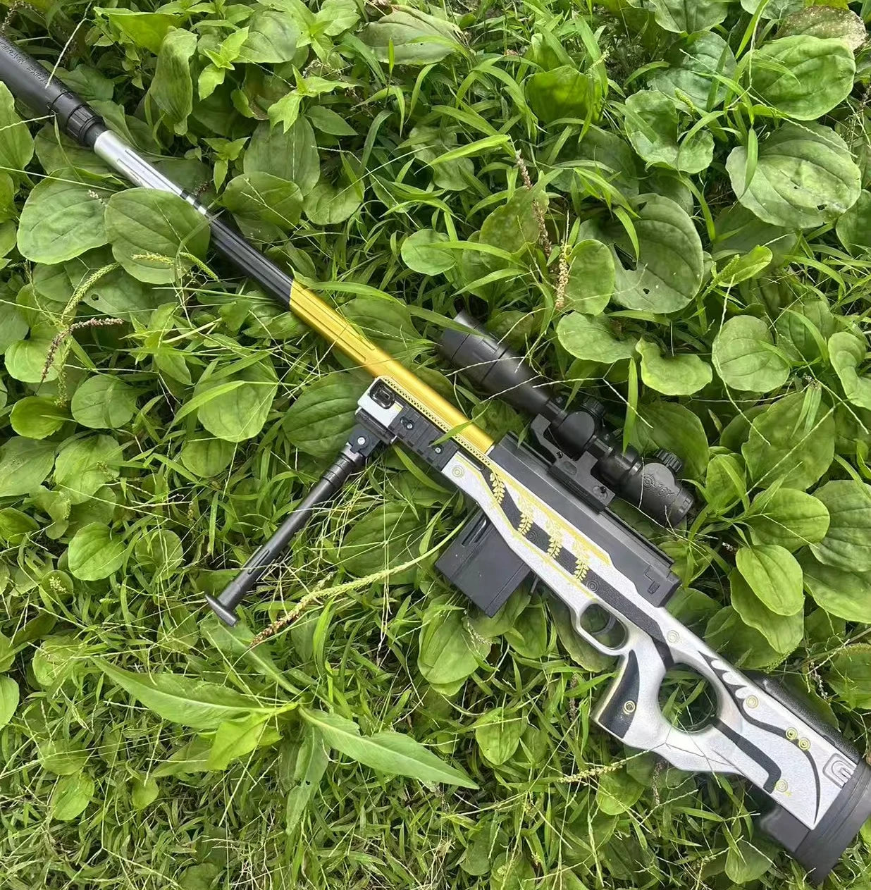 Manual Launchable Toy Gun Gel Ball Shooter Artificial Sniper Model for Boys Game Toy Peaceful Pleasures Health and Wellness