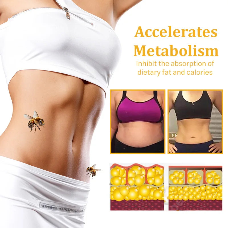 Bee Venom Buttom Detox Slimming Oil Fat Burning Shrinking Weight Loss Anti-Cellulite Promote Metabolism Massage Essential Oil Peaceful Pleasures Health and Wellness