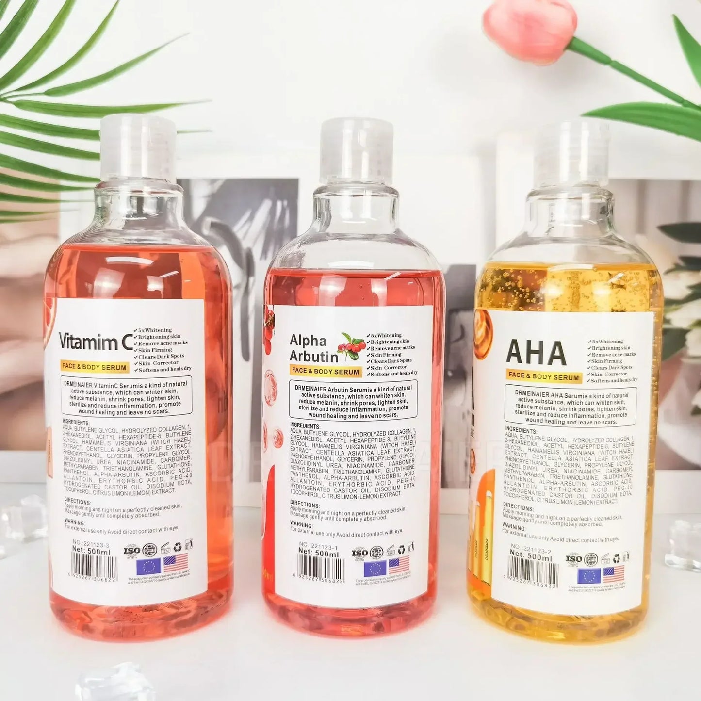 500ml Hyaluronic Acid Vitamin C & AHA Brightening Body Serum