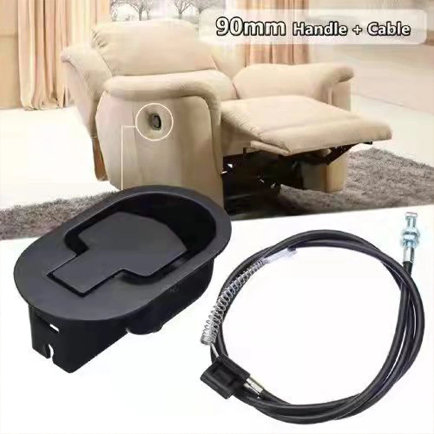 Metal Recliner Handle Replacement Parts Pressure Bar Pull Cable Chair Switch Wire for Most Major Chair Brands Peaceful Pleasures Health and Wellness