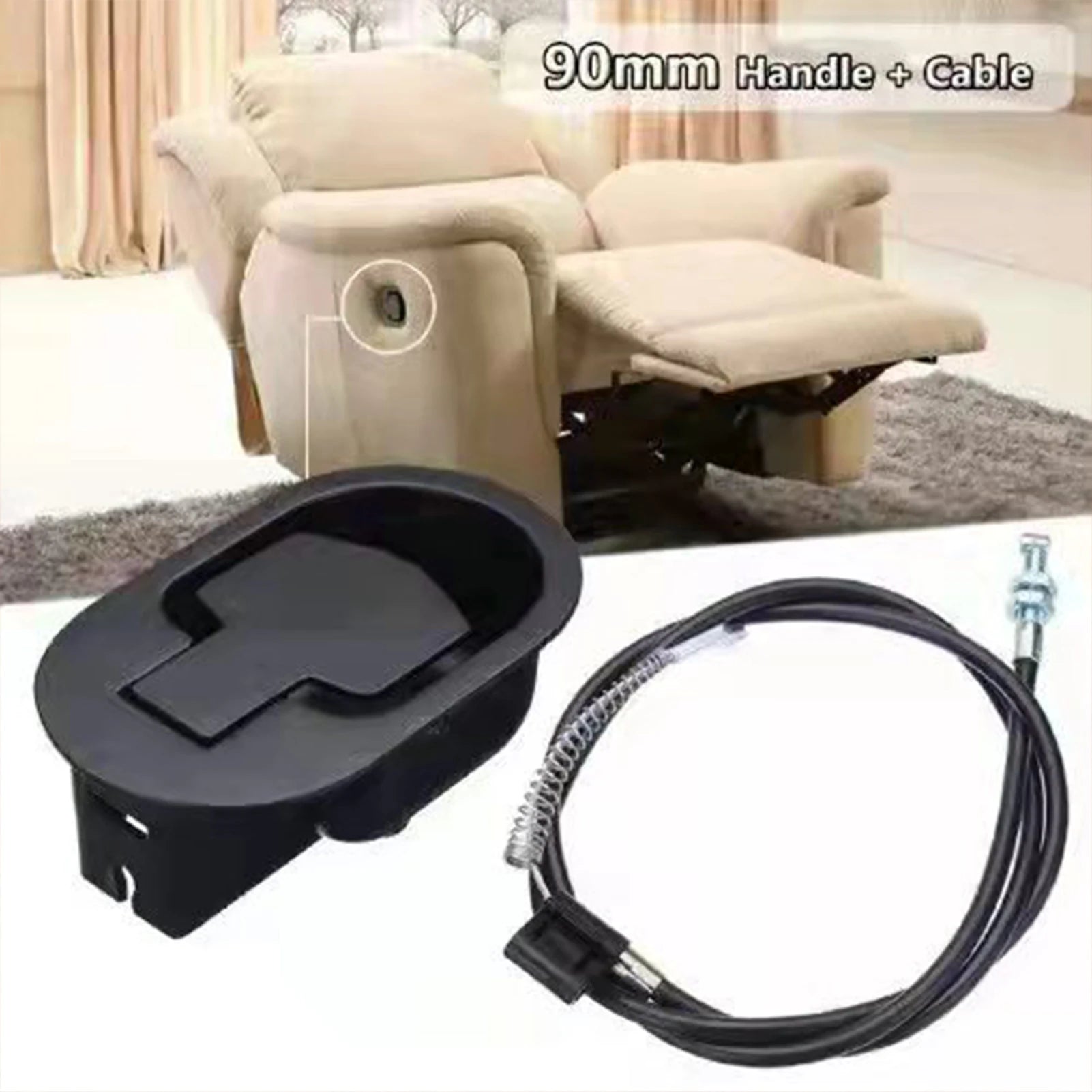 Metal Recliner Handle Replacement Parts Pressure Bar Pull Cable Chair Switch Wire for Most Major Chair Brands Peaceful Pleasures Health and Wellness