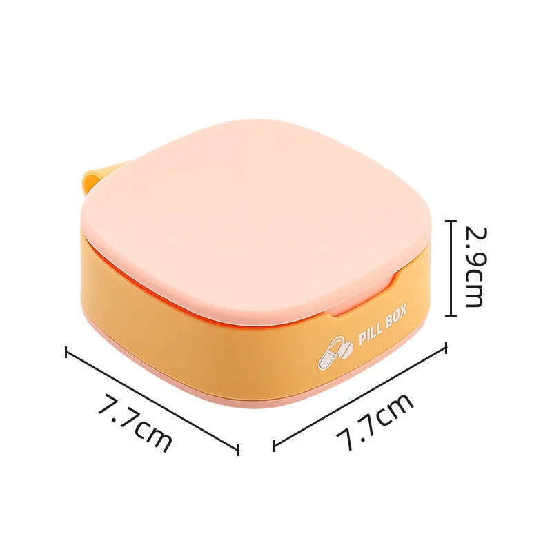 Mini Small Portable Travel Pill Box Vitamin Cases Container Organizer Storage Tablet 4 Grids Medicine Fish Oils Peaceful Pleasures Health and Wellness No.2