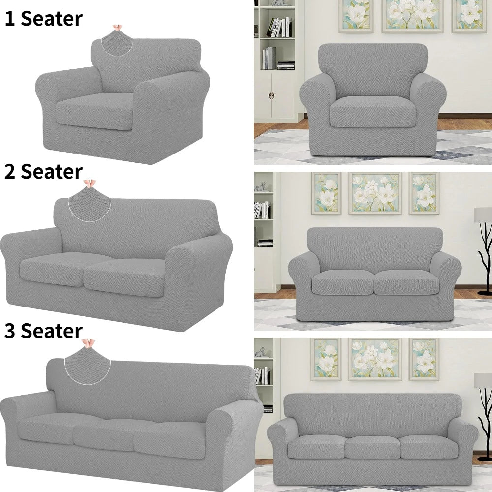 Stretch Thicken Couch Covers Jacquard Sofa Slipcover 1/2/3 Seater Cushion Couch Cover Elastic Sofa Cover Furniture Protector Peaceful Pleasures Health and Wellness