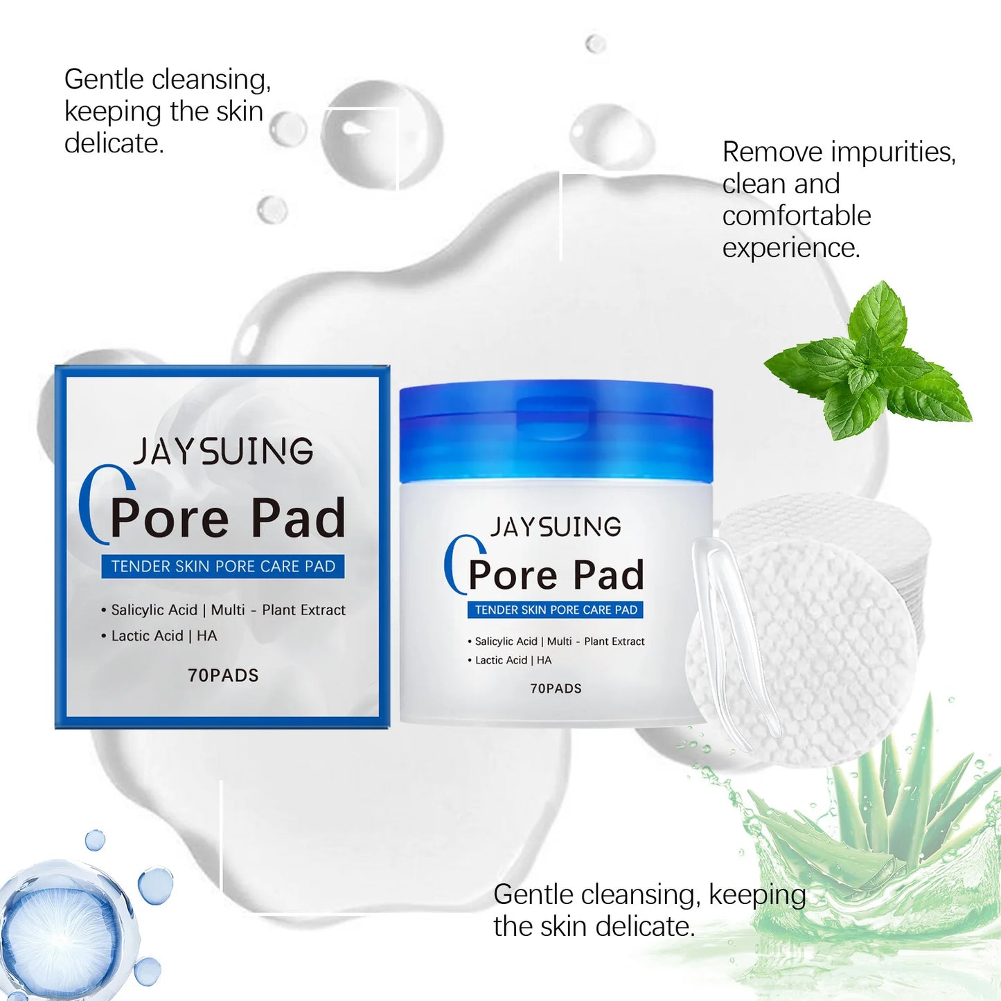 Gentle Exfoliating Hyaluronic Acid Cotton Pads Peaceful Pleasures Health and Wellness