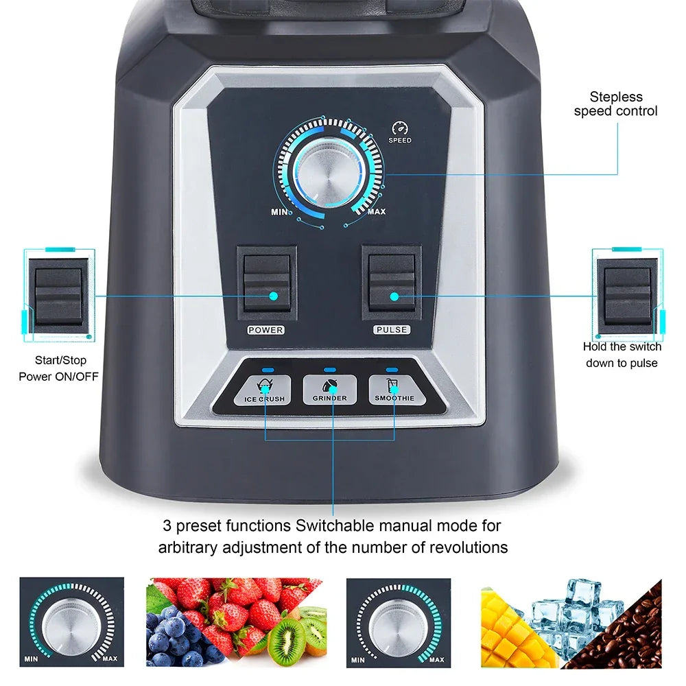 BioloMix 2L Professional Blender – Auto Programs, BPA-Free, Ice Crush Blender BioloMix