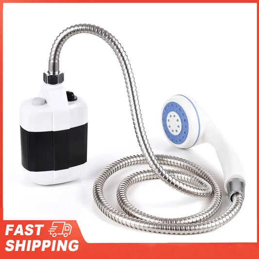 Outdoor USB Rechargeable Electric Shower Pump Portable Camping Car Peaceful Pleasures Health and Wellness
