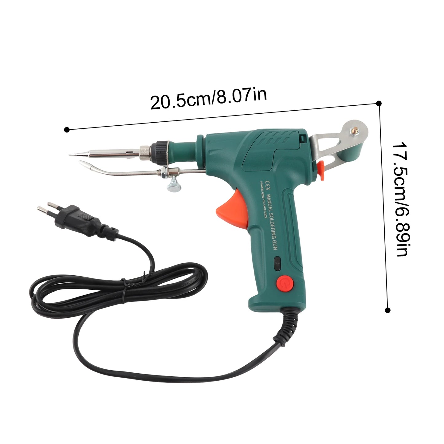 60W Handheld Soldering Gun Internally Heated Electric Iron Tin Wire