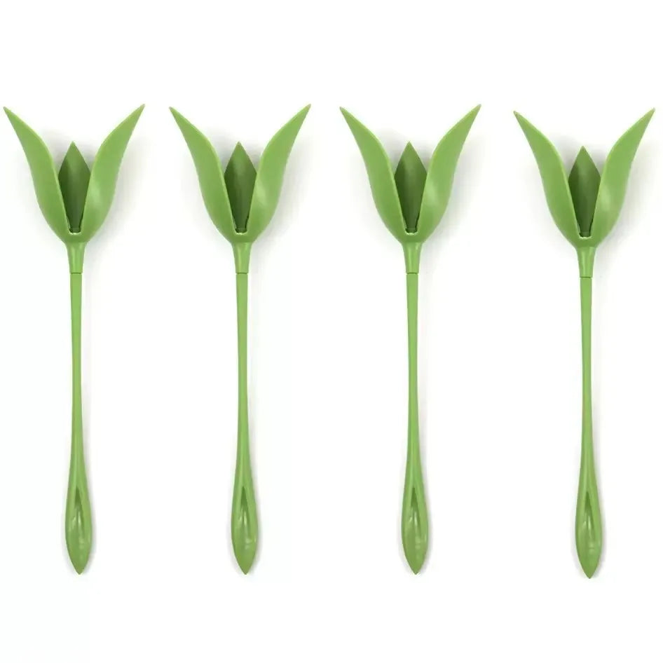 2 Green Floral Napkin Holders Rose Fold Tool Flower Romantic Table