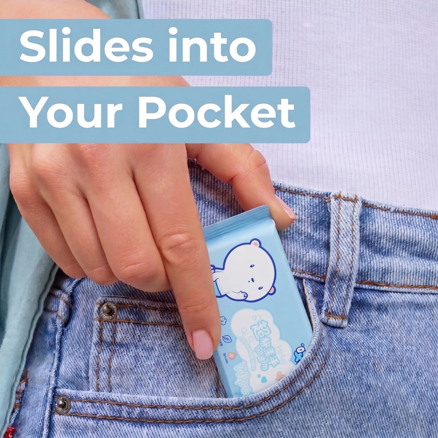 64-Pack Mini Disposable Wet Wipes | Travel Hand & Mouth Tissues