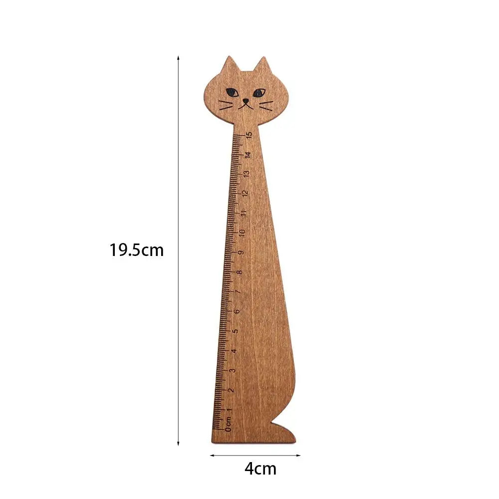 15cm/5.9inch 1PC Cute Household for School Office Home Cartoon Cat Sewing Ruler Student Tools Drawing Ruler Straight Ruler Peaceful Pleasures Health and Wellness