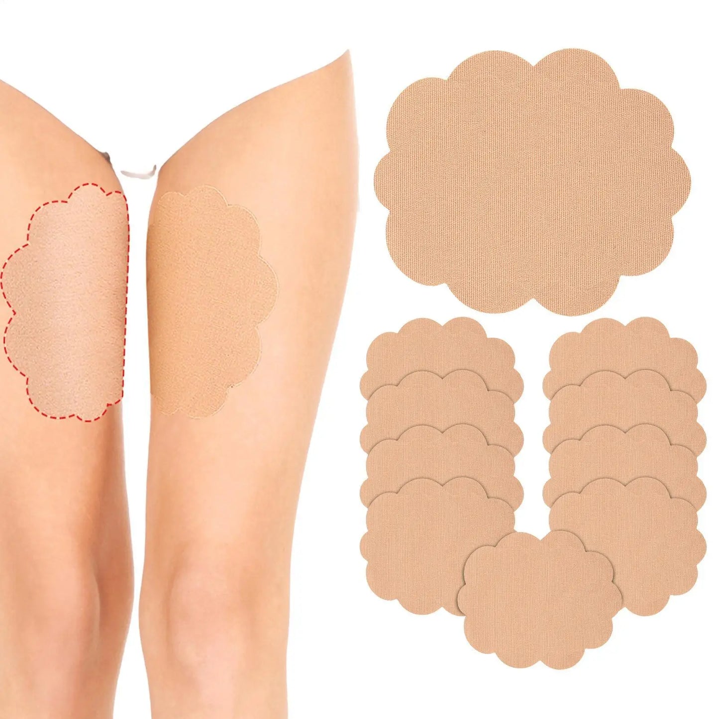 Invisible Anti-Chafe Thigh Patches | 10pc Disposable Body Tape