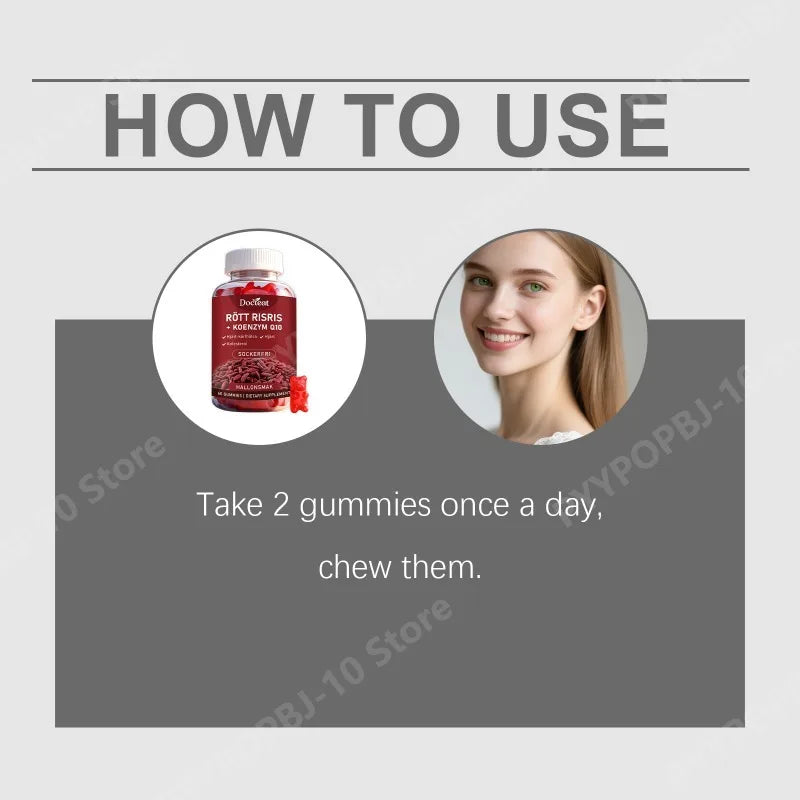 CoQ10 Raspberry Gummies – Sugar-Free Energy & Antioxidant Support