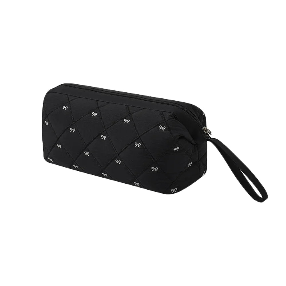 Bowknot Hair Dryer Storage Bag – Dustproof Travel Organizer