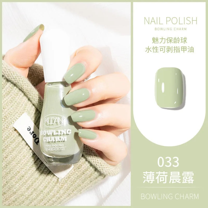 40 Colors Water-Based Nail Polish | Quick Dry No-Lamp Tearable
