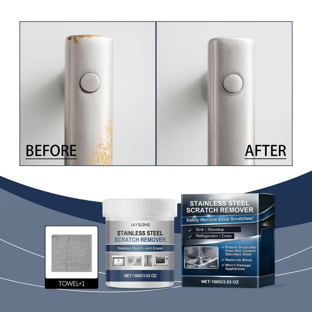 Effective Stainless Steel Scratch Remover for Shine Peaceful Pleasures Health and Wellness 100ml