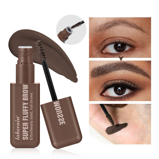 Superfluff Volumizing Brow Mousse Tint for Eyebrows Tinted Brow Gel Brown Long Lasting Waterproof Eyebrow Tattoo Dye Cosmetics Peaceful Pleasures Health and Wellness