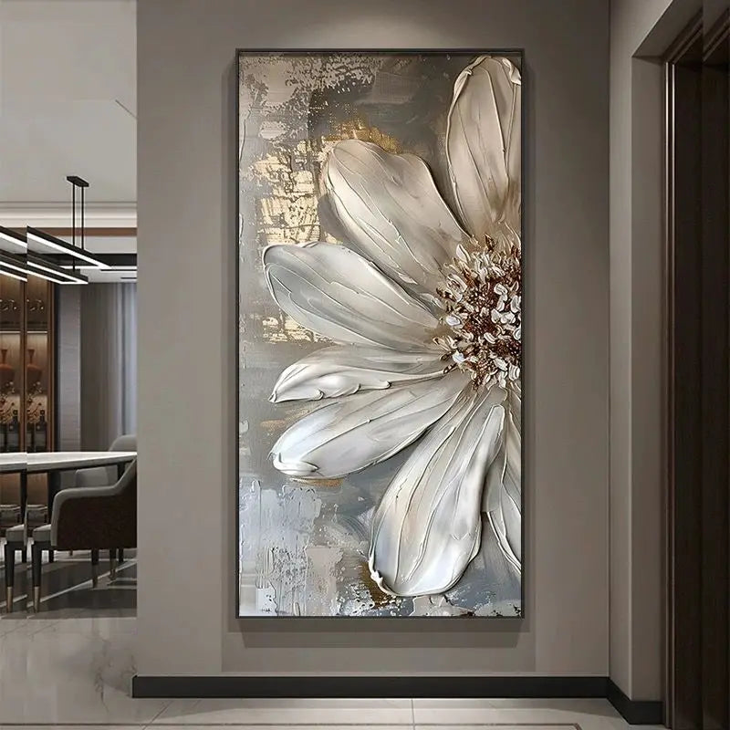 Abstract Big Size Flowers Wall Picture For Home Decor Pure Handmade Oil Painting On Canvas For Living Room Porch Mural For Gift Peaceful Pleasures Health and Wellness