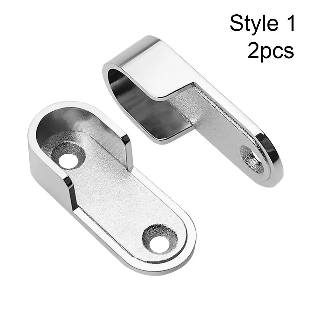 Zinc Alloy U-Shape Closet Rod Holders | Pole Sockets Set of 2