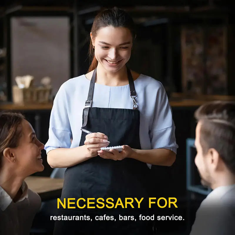 Guest Check Holder Restaurant Bill Presenter Folder Card Slot Durable Leather Menu Ticket Organizer Server Waiter Book Accessory Peaceful Pleasures Health and Wellness