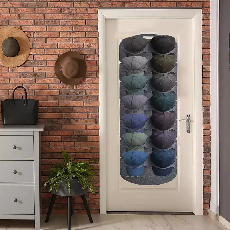 Felt Hat Storage Rack Cap Holder Wall Bag Clip Organizador Closet Baseball Peaked Travel Cap Organizer Wall Mount Hat Racks New Peaceful Pleasures Health and Wellness