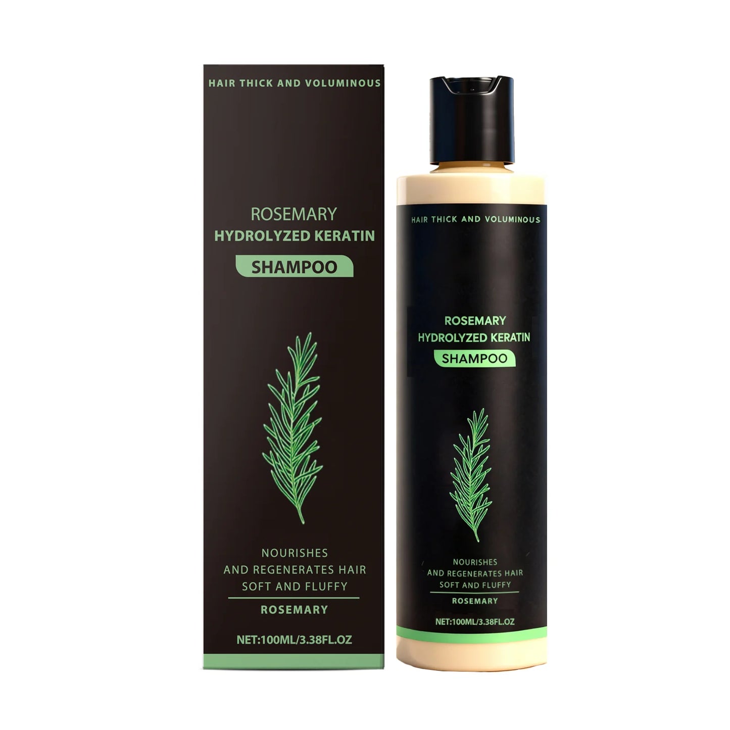 Rosemary Volumizing Shampoo Repair Hair Roots Soothing Scalp Promote Hair Growth Control Oil Reduce Odor Moisturizing Shampoo Peaceful Pleasures Health and Wellness 100ml Boxed