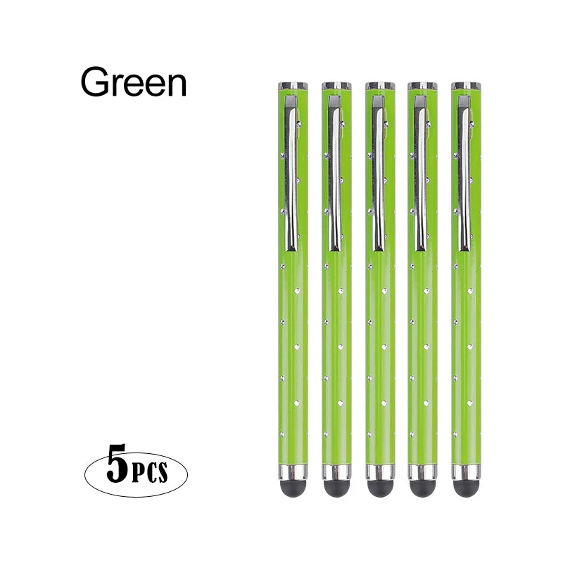 8.0 Mantianxing Capacitance Universal Stylus Pen Mobile Phone Touch Screen Accessories Metal Xiaomi Capacitive Pen Tablet Iphone Peaceful Pleasures Health and Wellness Green(5pcs)
