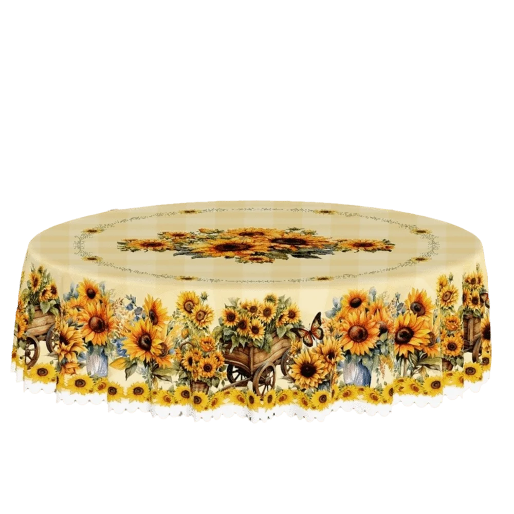 Floral Jacquard Tablecloth | Waterproof Holiday Table Cover