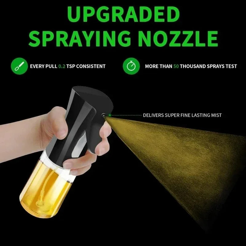 Multipurpose Oil Spray Bottle for Cooking and Grilling with Dropper Bottle, 200ml or 300ml Glass or Plastic Sprayer Dispenser Peaceful Pleasures Health and Wellness