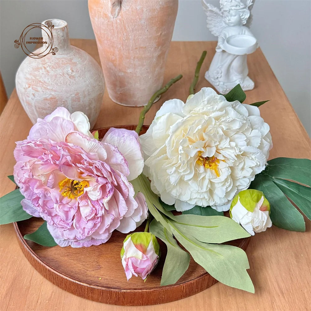 2pcs Silk Peony Artificial Flowers – Wedding & Home Décor Bouquet