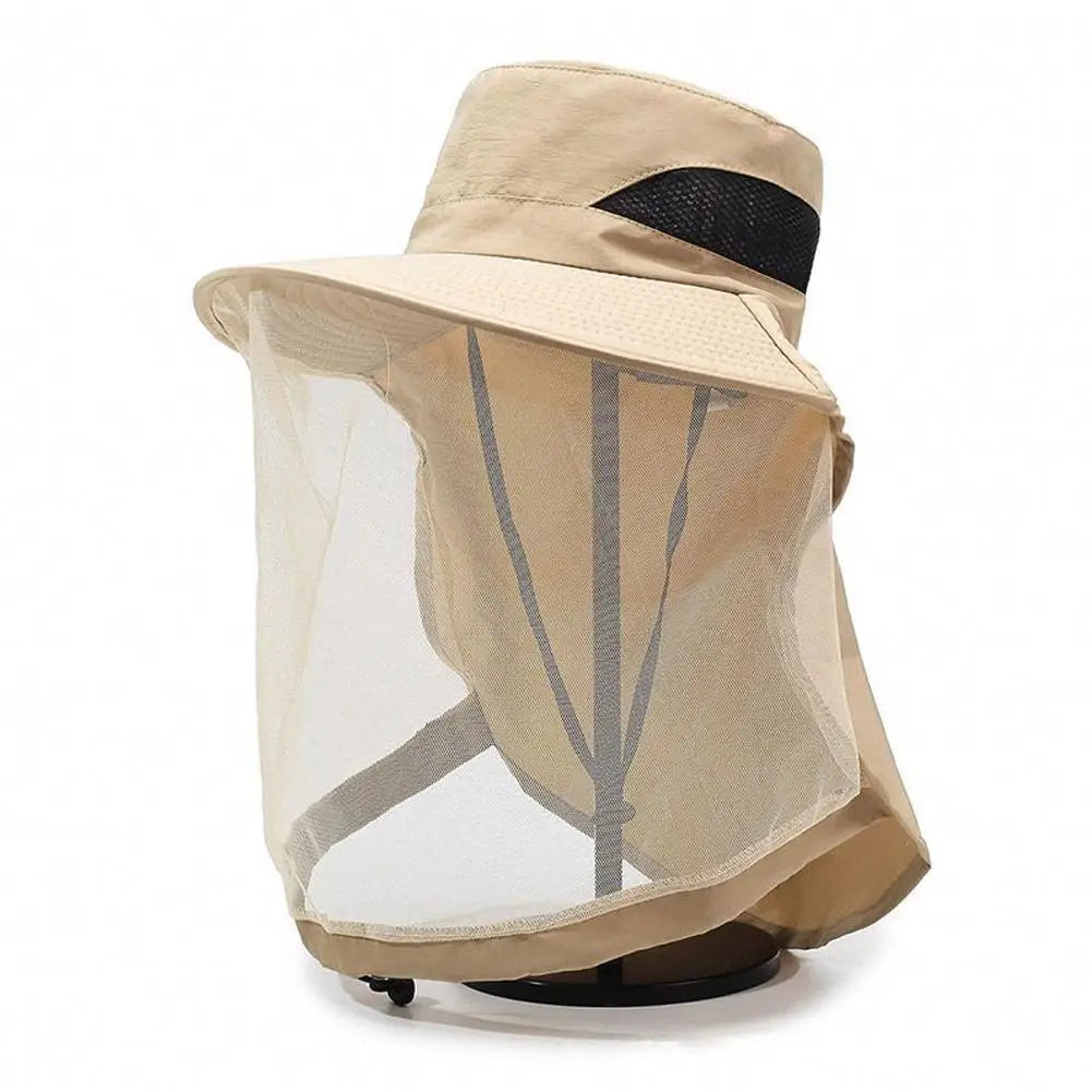 Mosquito Net Sun Hat – Full Mesh Bug & UV Protection Cap