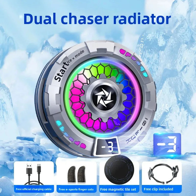 phone cooler for games mobile phone cooler gaming cooling fan mobile phone radiator phone cooling fan to cool magnetic cooler Peaceful Pleasures Health and Wellness Silver with clip
