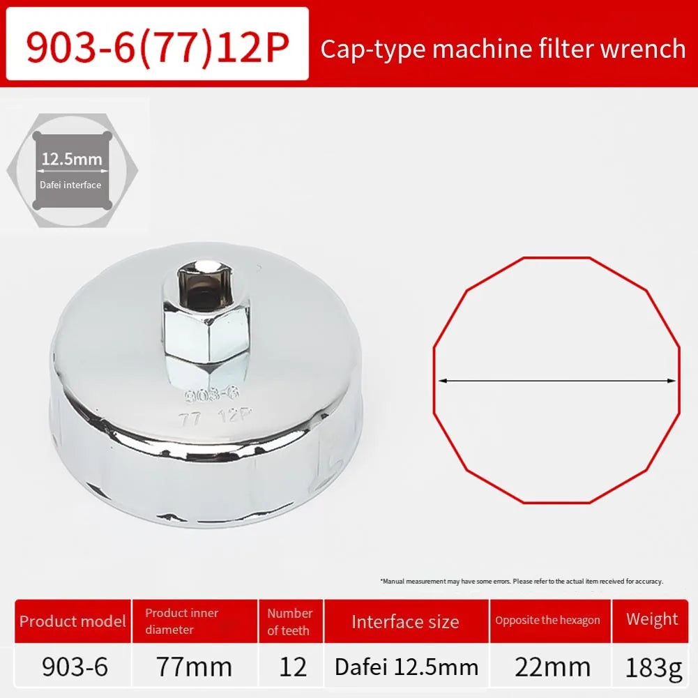 64–89mm Oil Filter Removal Wrench | 1/2" Square Drive Tool