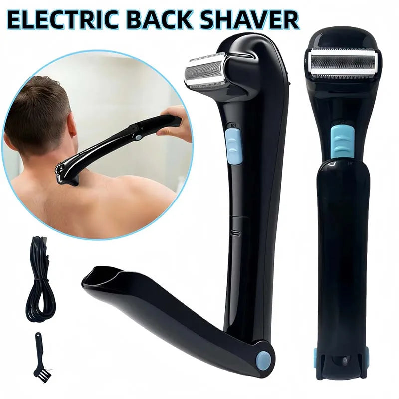Handle electric body back shave blades shaving shaver razor shaving shovel razorback razor-back for body back hair Peaceful Pleasures Health and Wellness