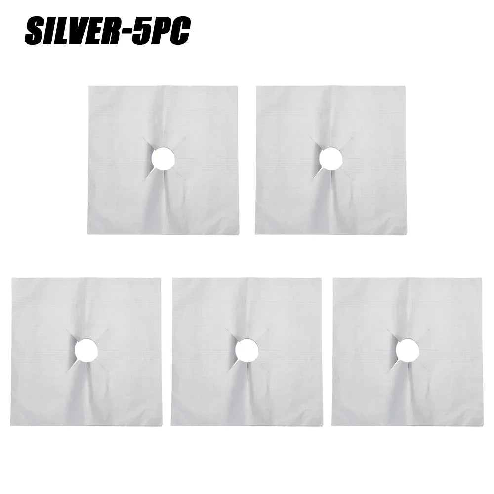 Non-Stick Gas Stove Liner Pads | Heat Resistant & Reusable 5/15 PCS
