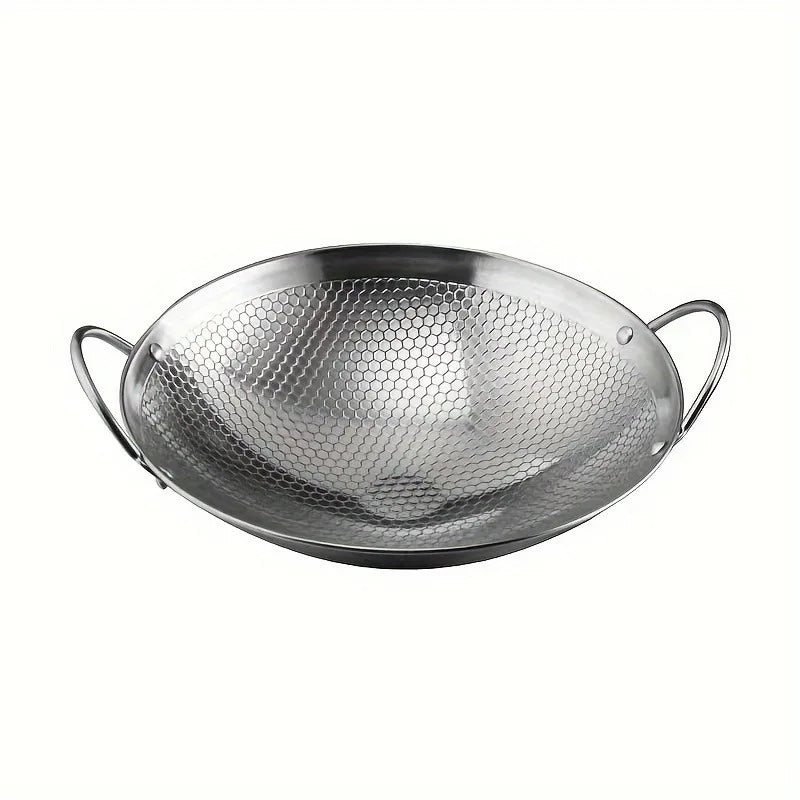 29cm Honeycomb Stainless Steel Non-Stick Skillet with Handle