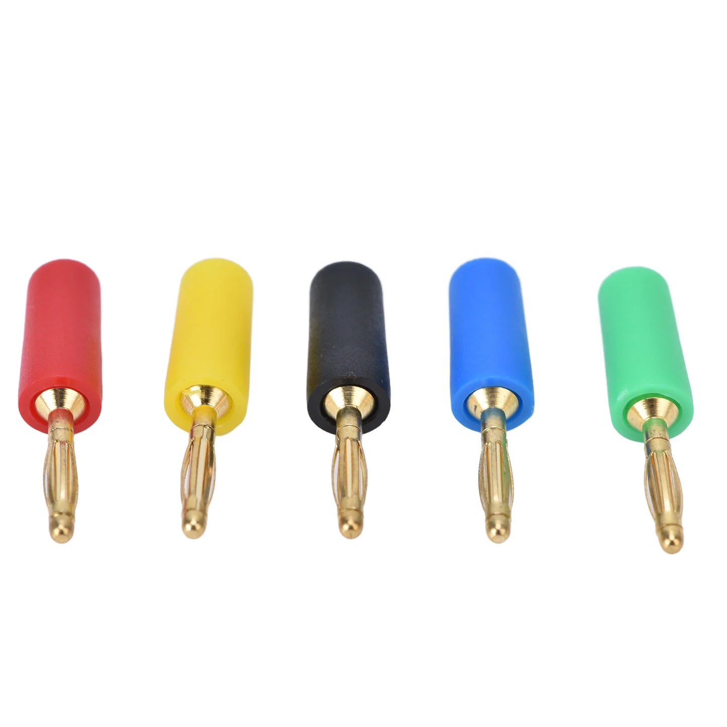 Bananas Connector Gold Plated Copper Easy Installation Banana Plug Good Electrical Conductivity Various Colours for Connection Peaceful Pleasures Health and Wellness