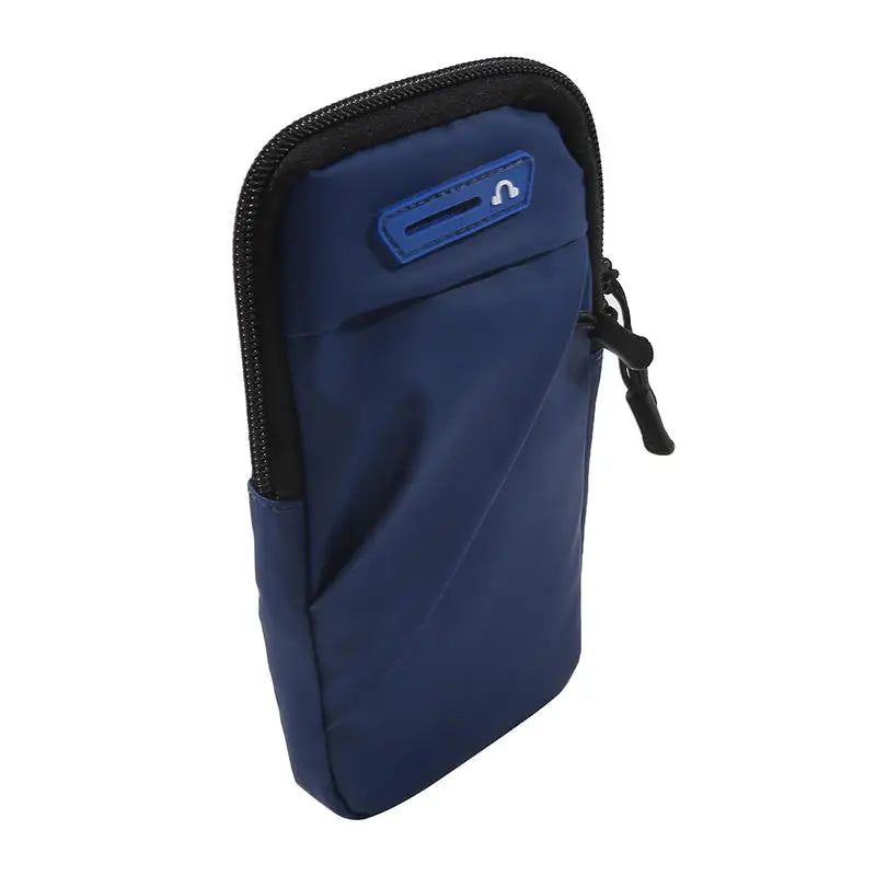 Running Phone Armband Bag Waterproof Sports Jogging Case Cover for Mobile Phone Multifunctional Arm Bag Peaceful Pleasures Health and Wellness Blue