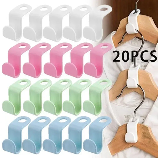 Cascading Hanger Connector Hooks | Space-Saving Closet Organizer Closet Hanger Organizer Peaceful Pleasures Health and Wellness