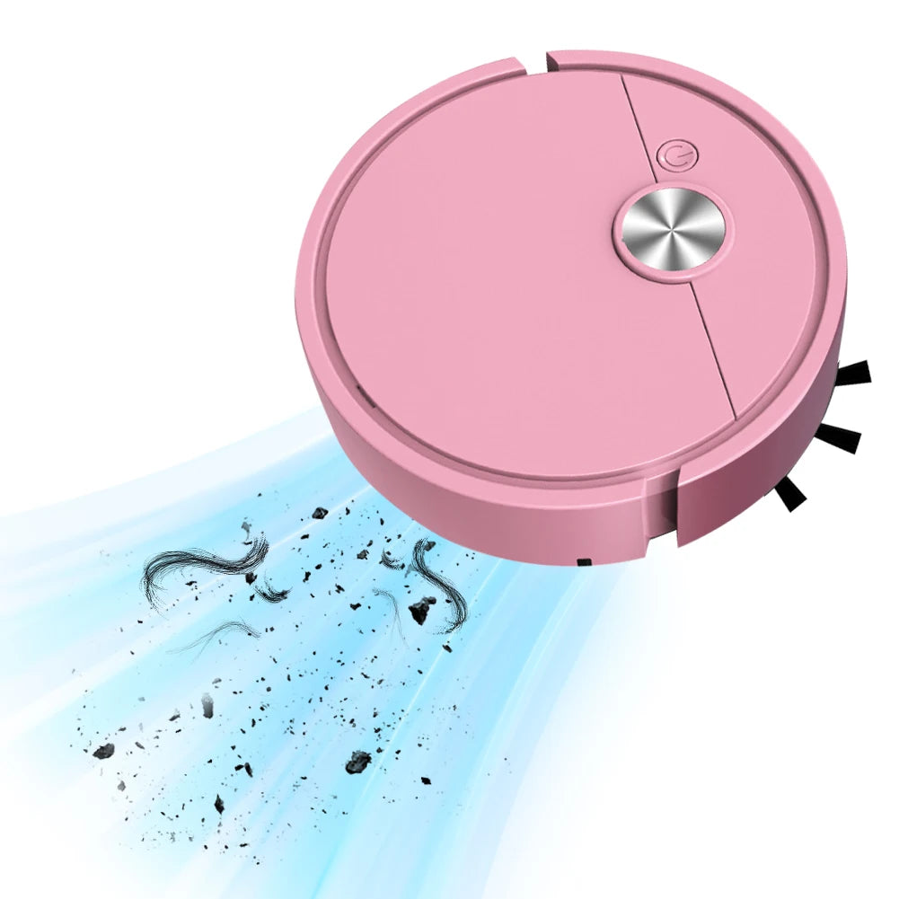 3 in 1 Robot Vacuum Rechargeable Sweeping Machine Strong Suction Compact Cleaning Machine for Pet Hair Stubborn Dirt Peaceful Pleasures Health and Wellness